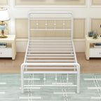Bed Frame with Victorian Headboard and Footboard Metal