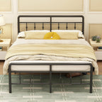 Bed Frame with Victorian Headboard and Footboard Metal