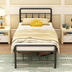 Bed Frame with Victorian Headboard and Footboard Metal