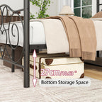Bed Frame with Vintage Headboard Footboard
