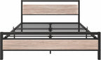 Bed Frame with Wood Headboard