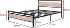 Bed Frame with Wood Headboard
