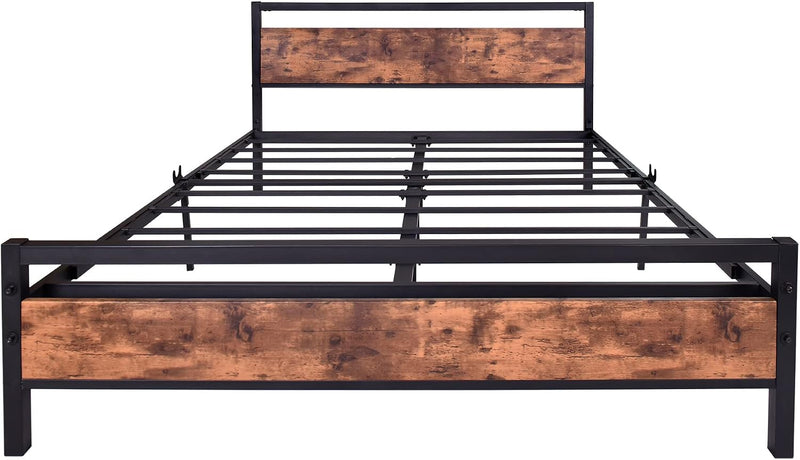 Bed Frame with Wood Headboard