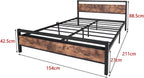 Bed Frame with Wood Headboard