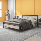 Bed Frame with Wood Headboard