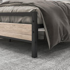 Bed Frame with Wood Headboard