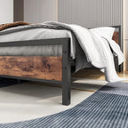 Bed Frame with Wood Headboard