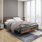 Bed Frame with Wood Headboard