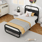 Bed Frame with Wood Headboard and Footboard Metal