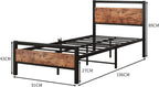 Bed Frame with Wooden Headboard