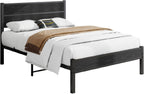 Bed Frame with Wooden Headboard Frames Under Storage