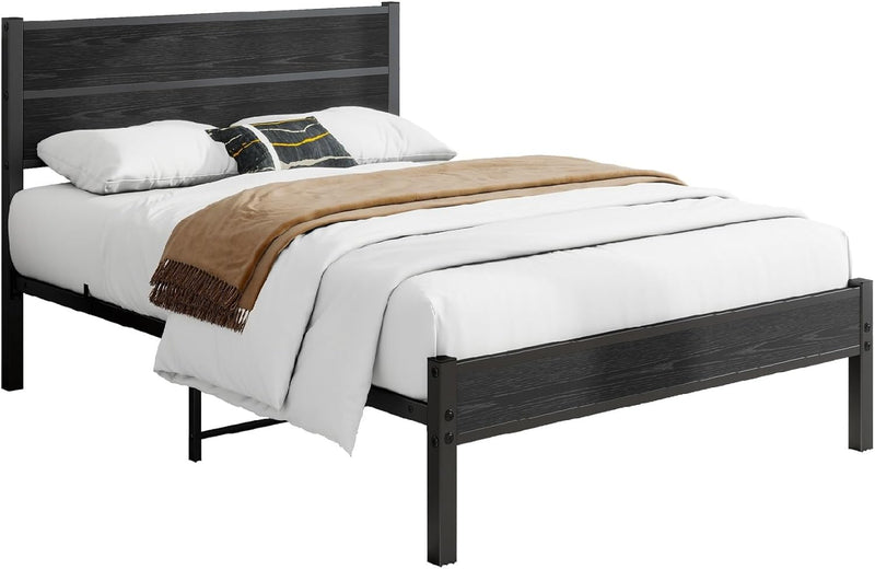 Bed Frame Wooden Headboard Storage and Oak Under