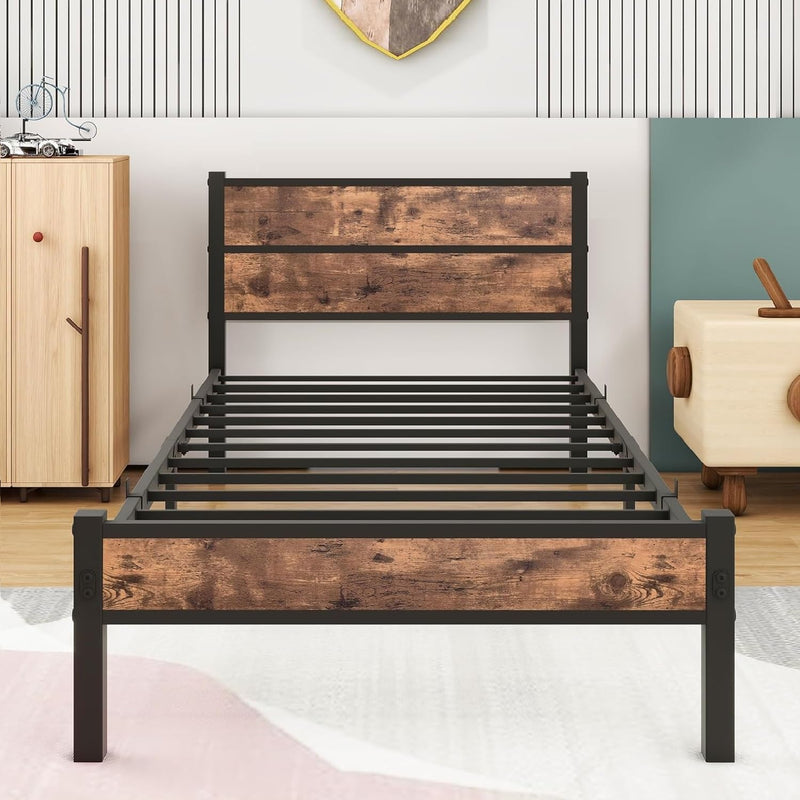Bed Frame Wooden Headboard Storage and Oak Under