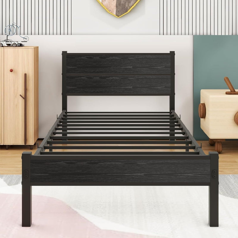 Bed Frame Wooden Headboard Storage and Oak Under