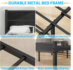 Bed Frame with Wooden Headboard Frames Under Storage