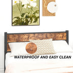 Bed Frame with Wooden Headboard Frames Under Storage
