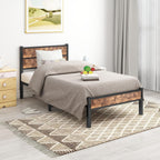 Bed Frame Wooden Headboard Storage and Oak Under