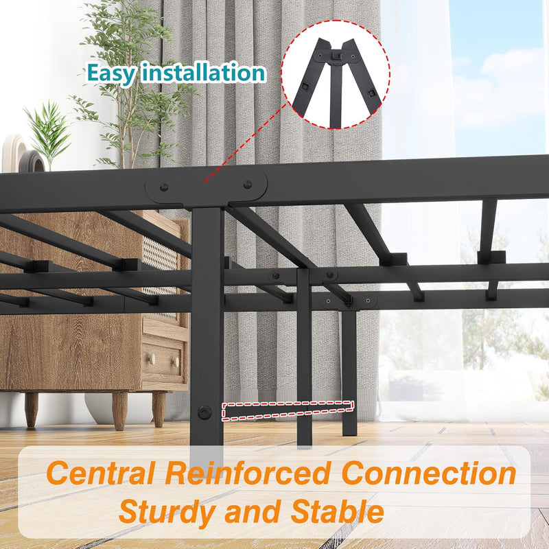 Bed Frame Wooden Headboard Storage and Oak Under