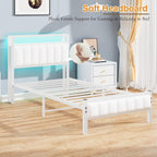 Bed Frames with Storage Headboard and Charging Station