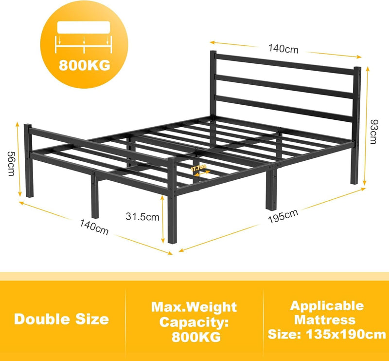 Bed Frames with Headboard Metal Small Frame Storage