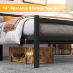 Bed Frames with Headboard 3FT Metal Small Frame
