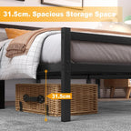 Bed Frames with Headboard 3FT Metal Small Frame