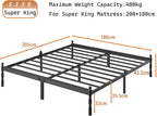 Bed Frames with Mattress Slide Stopper Vintage Style