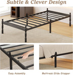 Bed Frames with Mattress Slide Stopper Vintage Style