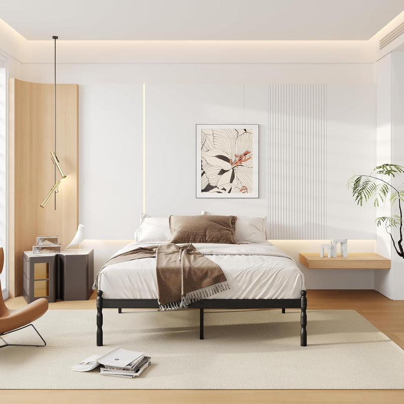 Bed Frames with Mattress Slide Stopper Vintage Style