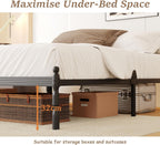Bed Frames with Mattress Slide Stopper Vintage Style