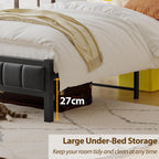 Bed Frames with Storage Headboard and Charging Station