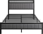 Bed Frames with Storage Headboard and Charging Station