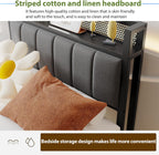 Bed Frames with Storage Headboard and Charging Station