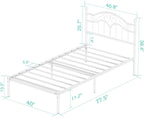 Bed Frames with Vintage Headboard Metal Frame