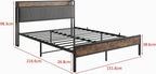 Bed Frames with Wooden Storage Headboard