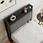 Bed Frames with Wooden Storage Headboard