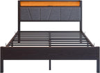Bed Frames with Wooden Storage Headboard