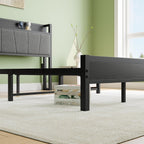 Bed Frames with Wooden Storage Headboard