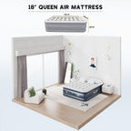 Bed Inflatable Mattress with Built in Pump 203x152x46CM