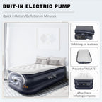 Bed Inflatable Mattress with Built in Pump 203x152x46CM