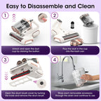 Bed Mattress Vacuum Cleaner Cordless 16kpa Handheld Dust