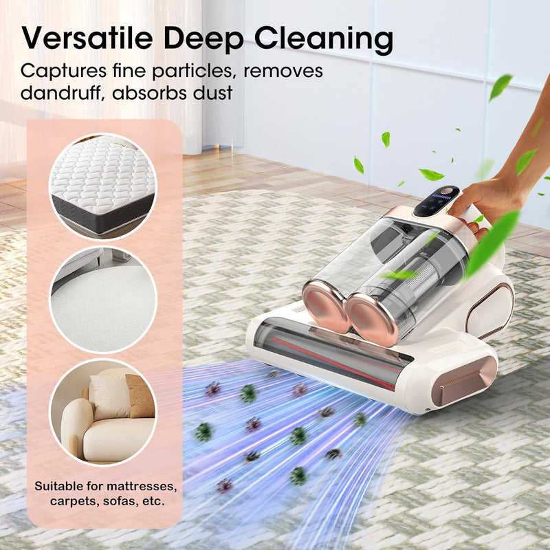Bed Mattress Vacuum Cleaner Cordless 16kpa Handheld Dust