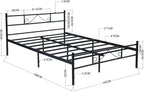 Bed Metal Frame Industrial Iron for Teenagers Adults