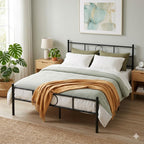 Bed Metal Frame Industrial Iron for Teenagers Adults