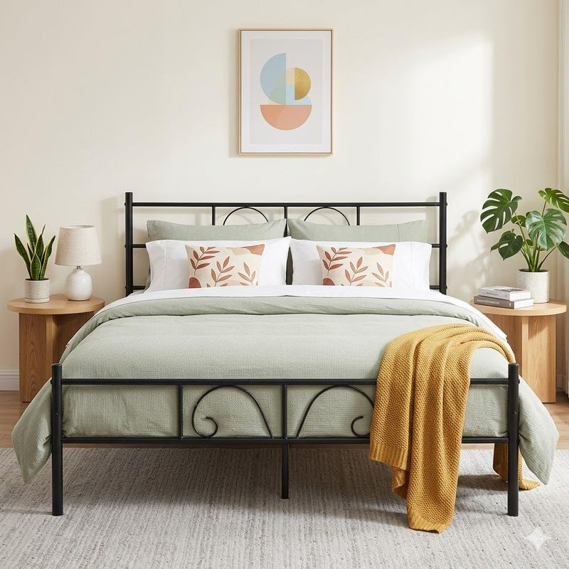 Bed Metal Frame Industrial Iron for Teenagers Adults