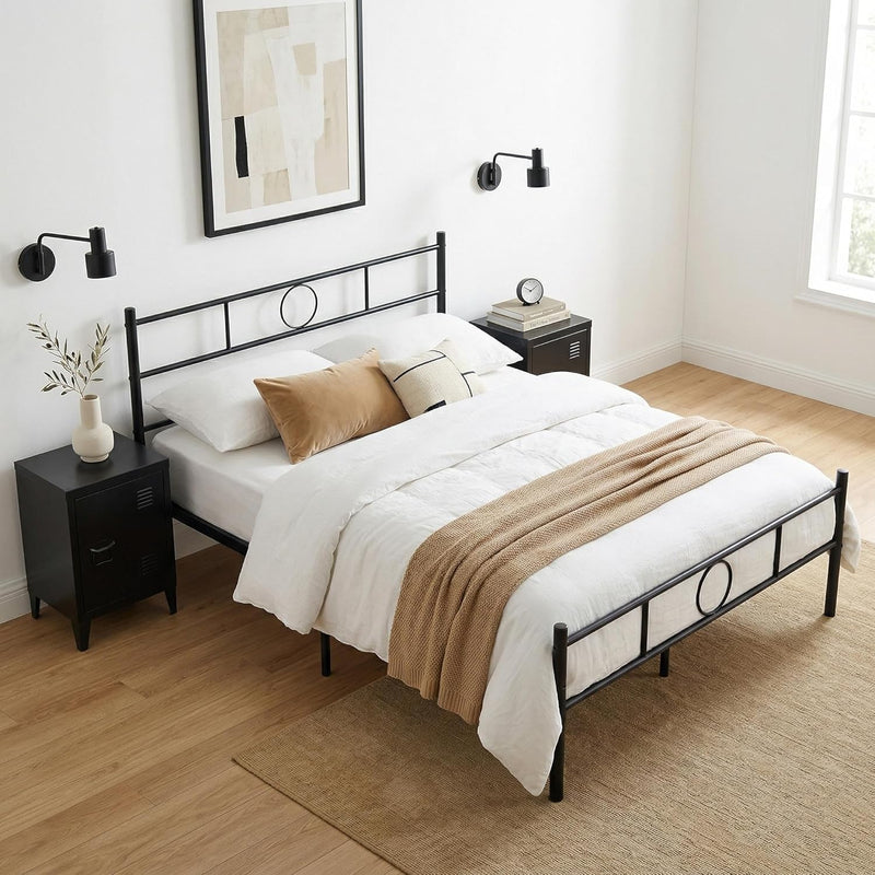 Bed Metal Frame Industrial Iron for Teenagers Adults
