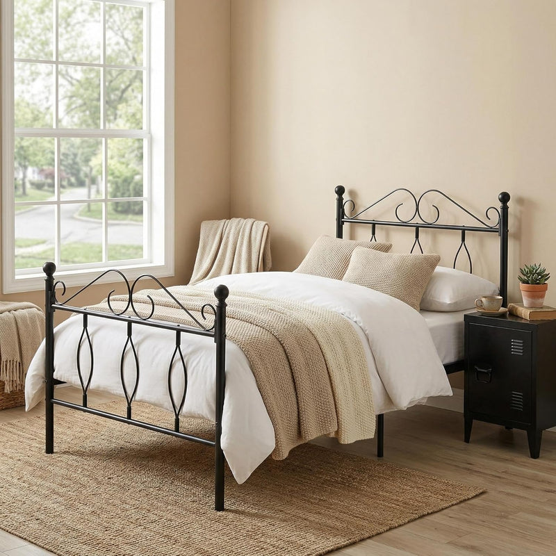 Bed Metal Frame Industrial Iron for Teenagers Adults
