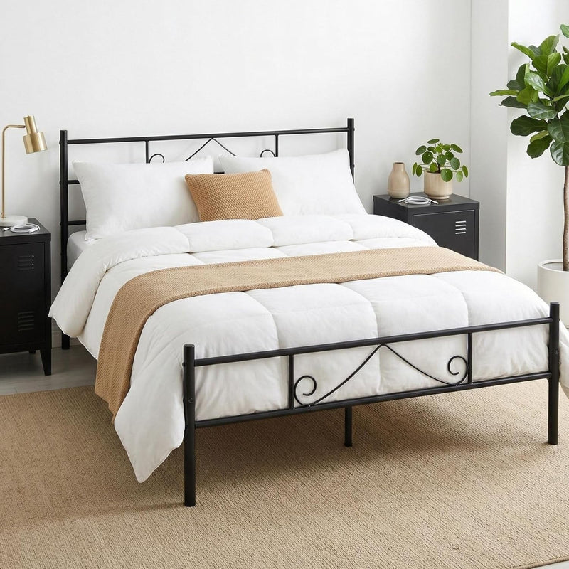 Bed Metal Frame Industrial Iron for Teenagers Adults