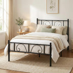 Bed Metal Frame Industrial Iron for Teenagers Adults