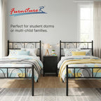 Bed Metal Frame Industrial Iron for Teenagers Adults